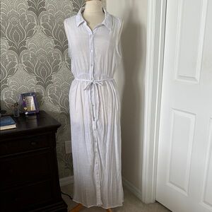 Mlle Gabrielle White Sleeveless Dress size large